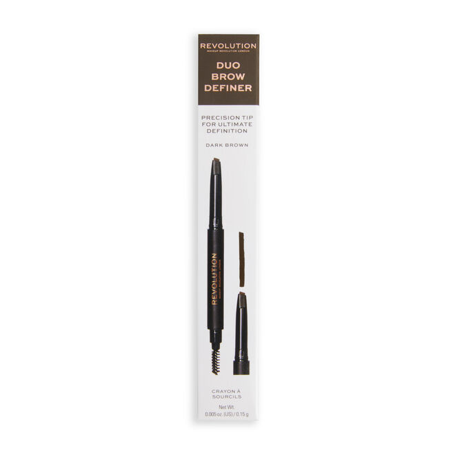 REV BROW PENCIL DUO DARK BROWN NEW