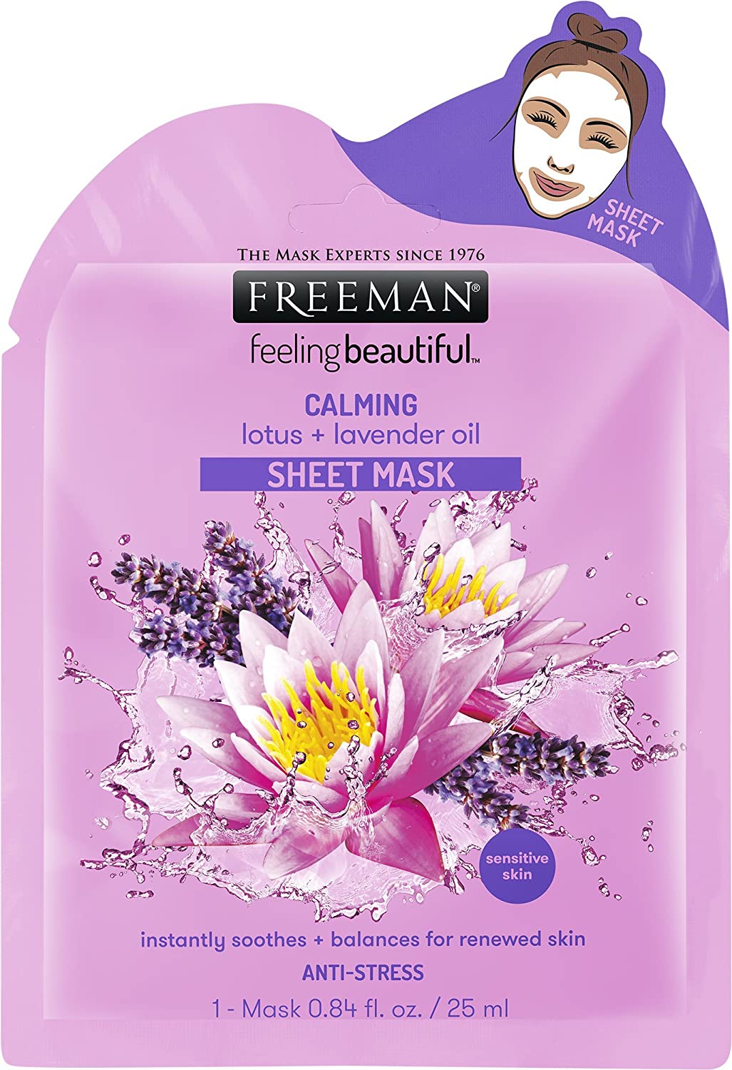 Maskë për fytyrë Freeman Calming Sheet Mask Lotus+