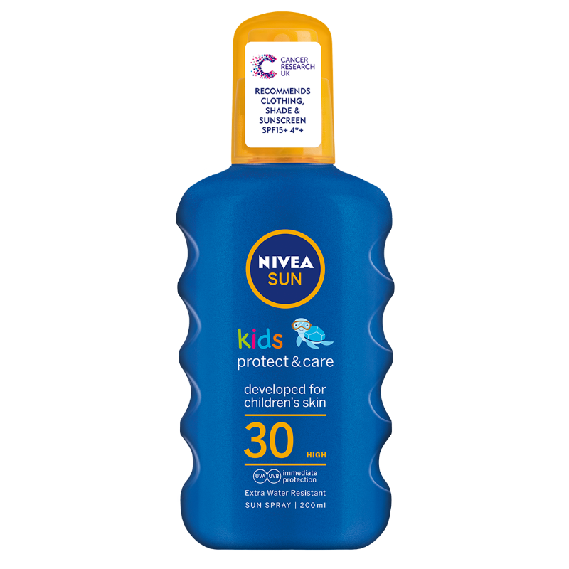 Sprej mbrojtës ndaj diellit Nivea Sun Kids Protect & Care 30 SPF, 200 ml