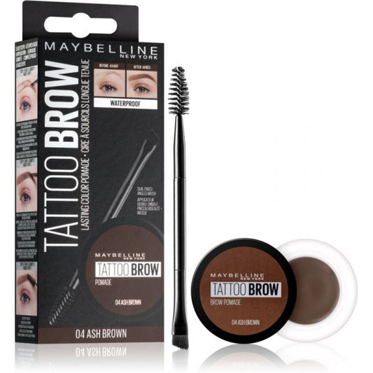 Pomadë për vetulla Maybelline Tattoo Brow 24H, 04 Ash Brown, 3.5 ml