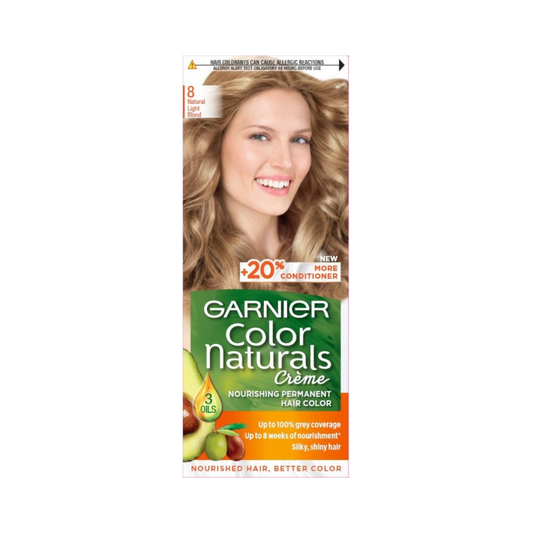 Ngjyrë për flokë Garnier Color Naturals ,8 Natural Light Blonde 40 ml