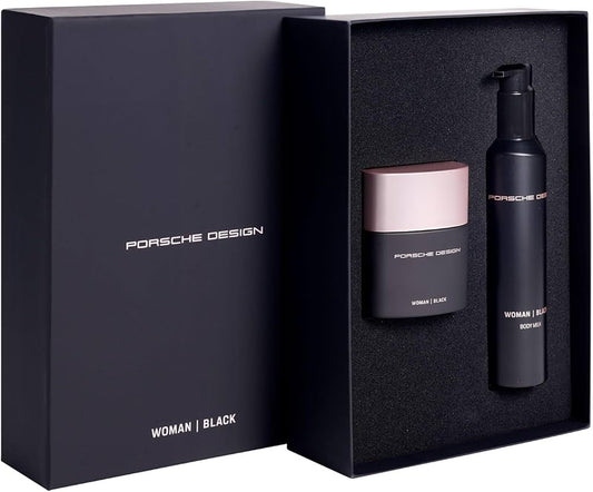 PORSCHE DESIGN WOMAN BLACK SET (Eau De Parfum 30ML 2 PIECE)