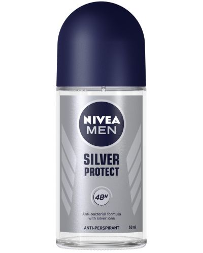 Deodorant Nivea Roll-On 48H Silver Protect, 50 ml