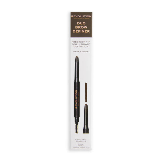 REV BROW PENCIL DUO DARK BROWN NEW