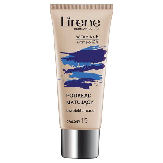 Krem pudër e lëngët Lirene NATURE MATTE, Tanned 15, 30 ml