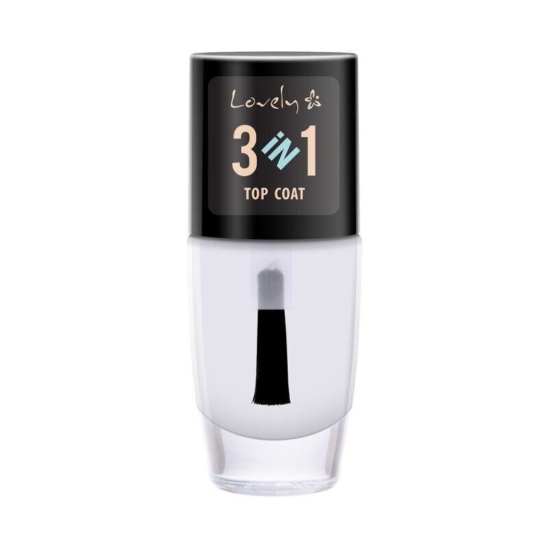 Llak për thonjë Lovely 3 në 1 Top Coat, 8 ml