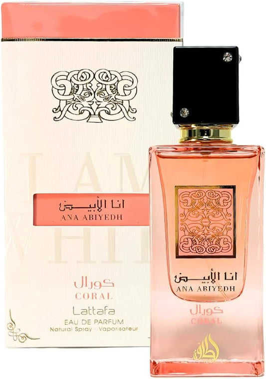 Eau De Parfum Lattafa Ana Abiyedh Coral, 60 ml