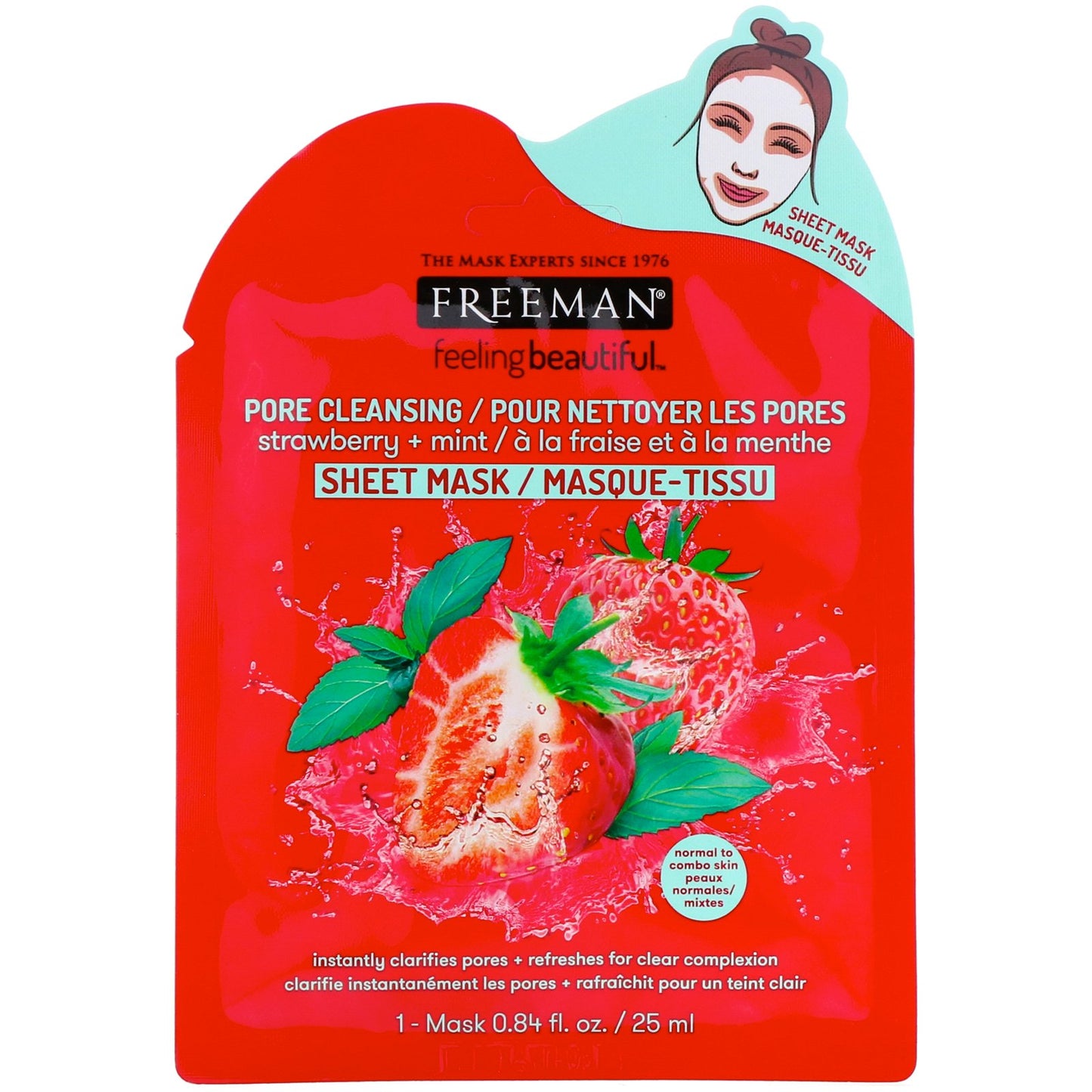 Maskë për fytyrë Freeman Pore Cleansing Sheet Mask