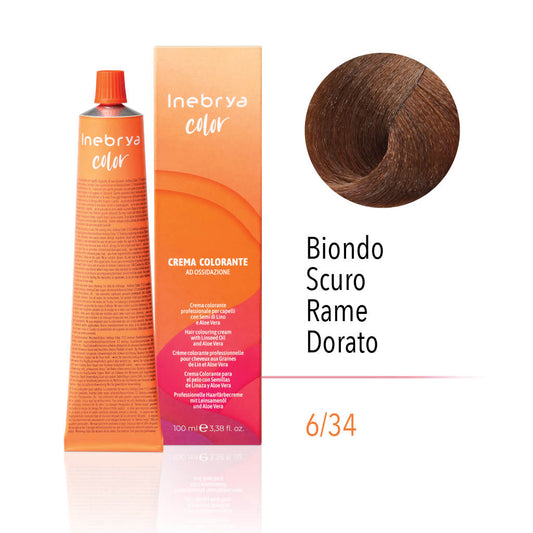 Ngjyrë për flokë Inebrya 6/34 , 100ml