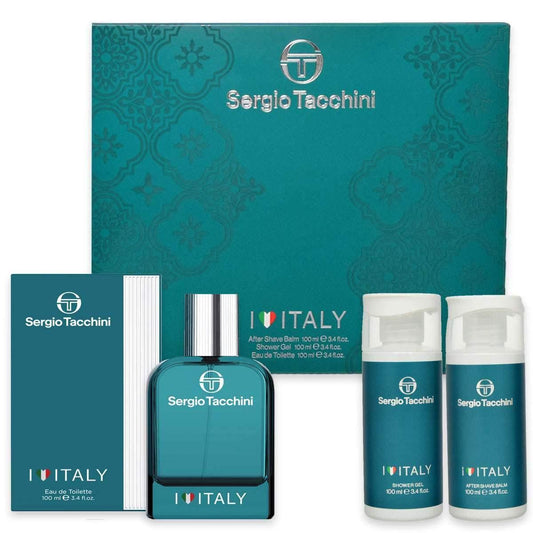 Set, Sergio Tacchini, Eau De Toilette 100 ml, Balsam rroje 100 ml, Xhel dushi 100 ml