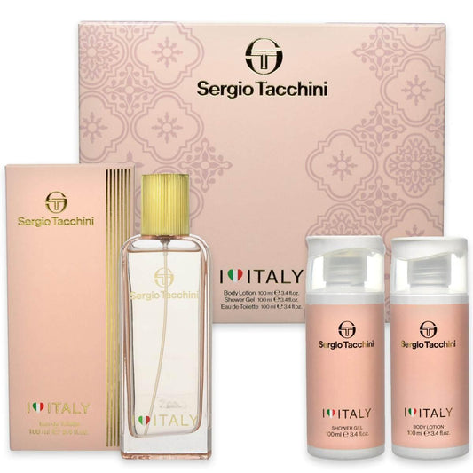 Set, Sergio Tacchini, Losion per trup 100 ml, Xhel dushi 100 ml, Eau De Toilette 100 ml