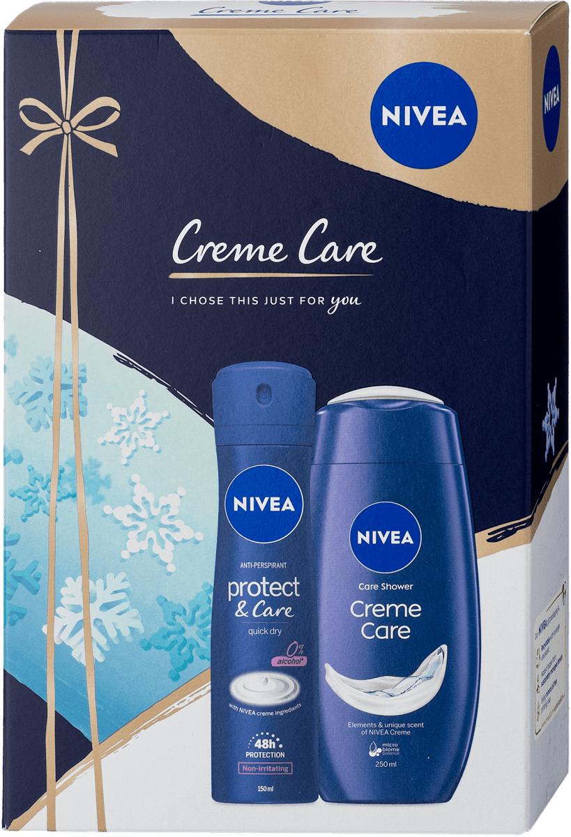 Set Nivea Creme Care, deodorant 150ml dhe xhel dus