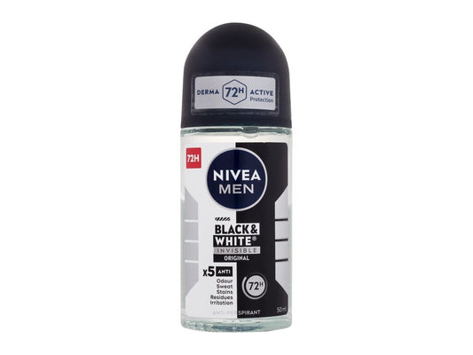 Deodorant Nivea Roll-On Black&White Invisible Original x5 72H, 50 ml