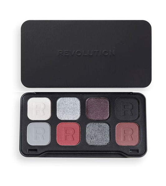 Paletë për sy Revolution Forever Flawless, Dynamic Ebony, 8x1g
